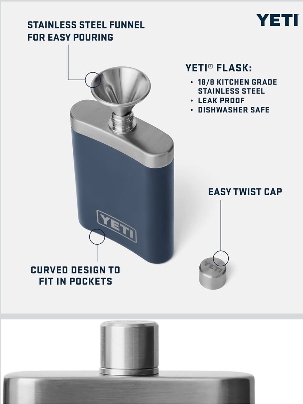 NWT Yeti TAN CAMO Flask & Funnel - LIMITED EDITION - Picture 4 of 5